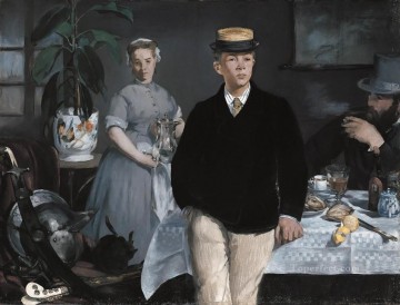  Manet Lienzo - El almuerzo en el estudio Realismo Impresionismo Edouard Manet